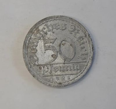 Лот: 21249751. Фото: 1. Монета Германия 50 пфеннигов 1921г. Германия и Австрия