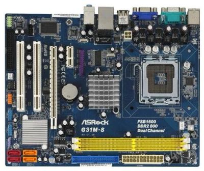 Лот: 825729. Фото: 1. ASRock G31M-S. Материнские платы
