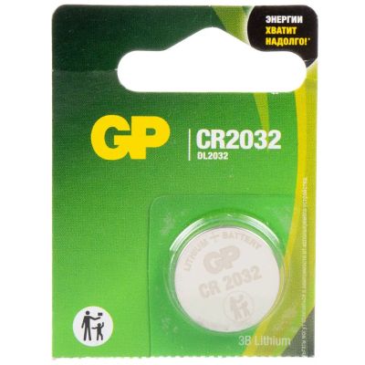 Лот: 24121553. Фото: 1. Батарейка GP, CR2032, Lithium... Батарейки, аккумуляторы, элементы питания