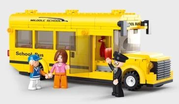 Лот: 6655657. Фото: 1. Школьный автобус LEGO (аналог... Конструкторы