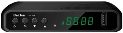 Лот: 25014243. Фото: 1. Цифровая приставка DVB-T2 BarTon... Медиаплееры