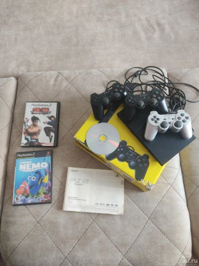 Лот: 10741884. Фото: 1. PS2 Slim чипованная с играми. Игровые приставки, консоли
