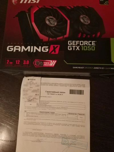 Лот: 10600990. Фото: 1. msi gtx 1050 gaming x2. Видеокарты