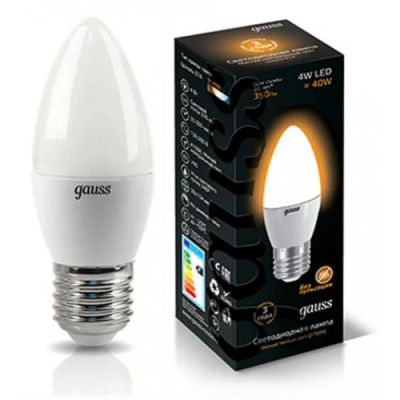 Лот: 6460560. Фото: 1. Лампа Gauss LED Candel 4w Е-27... Другое освещение