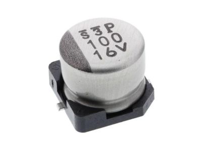 Лот: 16005359. Фото: 1. 100 мкФ х 16 В ( 100uF 16V ) электролитический... Конденсаторы