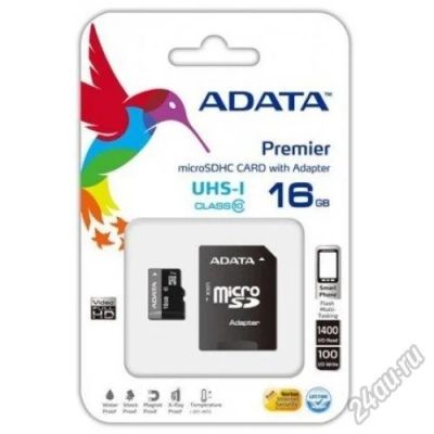 Лот: 5643787. Фото: 1. ADATA microSDHC 16GB Class 10... Карты памяти