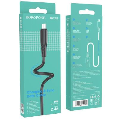 Лот: 22147878. Фото: 1. Кабель BOROFONE microUSB BX-48... Дата-кабели, переходники