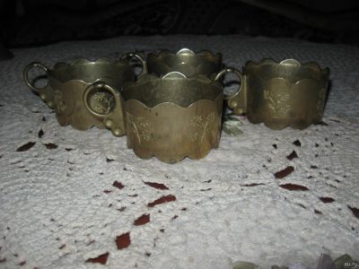 Лот: 13022113. Фото: 1. Антикварные подстаканники бронза... Предметы интерьера и быта