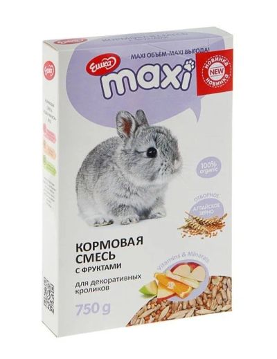 Лот: 16310125. Фото: 1. MAXI кормовая смесь для кроликов... Корма