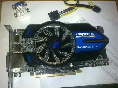 Лот: 387032. Фото: 1. Sapphire ATI Radeon HD5770 Vapor-X... Видеокарты
