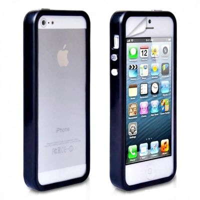 Лот: 4749557. Фото: 1. Бампер черный iphone 5,5s. Чехлы, бамперы