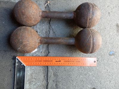 Лот: 20256322. Фото: 1. Гантели по 9 кг цена за 2 шт. Гантели