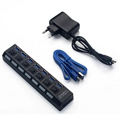 Лот: 6767557. Фото: 1. USB 2.0 HUB (хаб / разветвитель... USB хабы