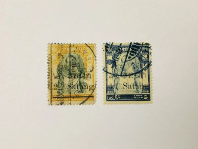 Лот: 23963464. Фото: 1. Король Чулалонгкорн. Надпечатка... Марки