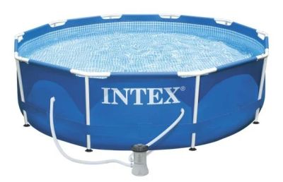 Лот: 11585225. Фото: 1. Бассейн каркасный Intex + насос... Бассейны, аксессуары и комплектующие