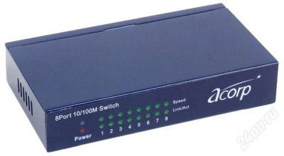 Лот: 865960. Фото: 1. Коммутатор Acorp HU8D. Маршрутизаторы (роутеры)