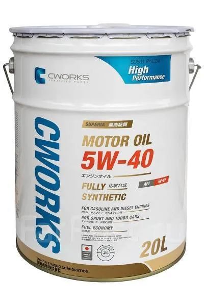Лот: 20373304. Фото: 1. SUPERIA CWORKS OIL 5W40 SP/CF... Масла, жидкости