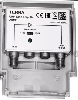 Лот: 19418706. Фото: 1. Усилитель мачтовый TERRA ab011... Другое (тв и видео)