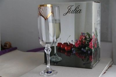 Лот: 2437211. Фото: 1. Бокалы для шампанского Julia BOHEMIA. Кружки, стаканы, бокалы