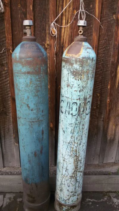 Лот: 12325749. Фото: 1. Кислородный баллон.пустой.40л. Баллоны, газ в баллонах