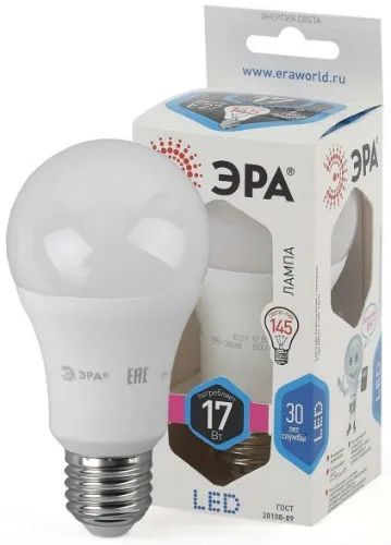 Лот: 24526132. Фото: 1. Светодиодная лампа ЭРА LED A60-17W-840-E27. Лампочки
