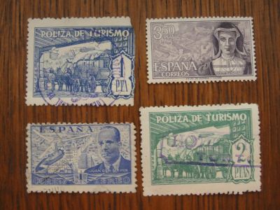 Лот: 5322825. Фото: 1. Испания. 4 марки в коллекцию. Марки