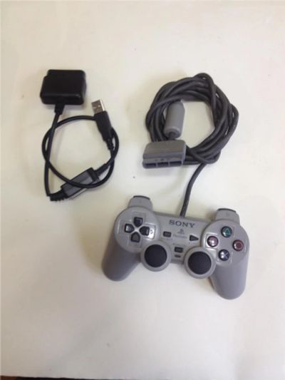 Лот: 8118297. Фото: 1. Геймпад Playstation + USB переходник. Аксессуары для игровых приставок, консолей, геймпады