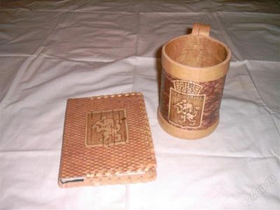 Лот: 1388973. Фото: 1. Кружка берестяная. Другое (посуда, кухонная утварь)