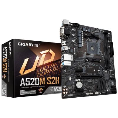 Лот: 20934653. Фото: 1. Gigabyte A520M S2H Новая Гарантия... Материнские платы