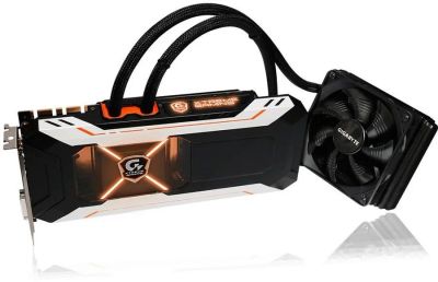 Лот: 9575073. Фото: 1. Топовая с водоблоком GIGAbYTE... Видеокарты