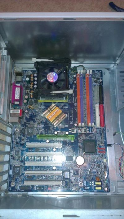 Лот: 4847687. Фото: 1. Материнская плата gigabyte + процессор... Материнские платы