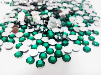 Лот: 5303837. Фото: 1. 800pcs зеленый кристалл Flat 4... Скрапбукинг