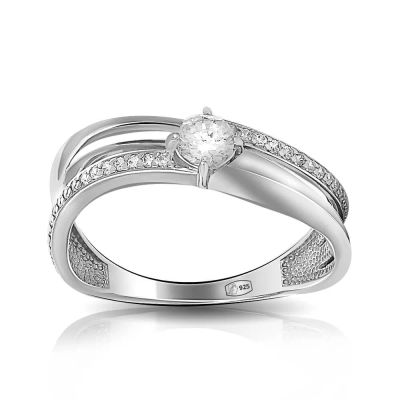 Лот: 23862863. Фото: 1. Кольцо TALANT из серебра с фианитами. Кольца, перстни