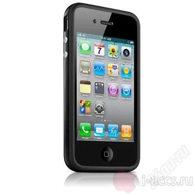 Лот: 1779948. Фото: 1. Бампер для iPhone 4 4s черный. Чехлы, бамперы