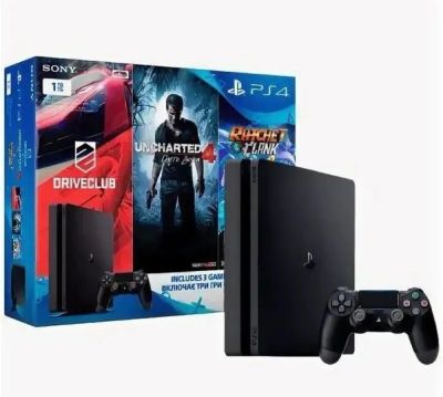 Лот: 20023397. Фото: 1. Sony PlayStation 4 Slim 1 Tb. Консоли