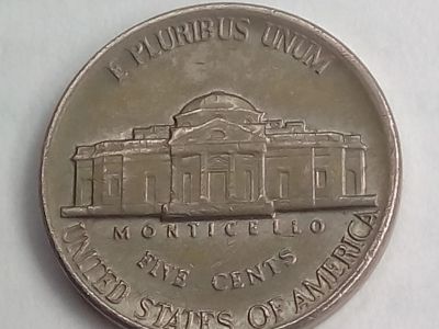 Лот: 16685756. Фото: 1. Монета США 5 центов, 1986 Jefferson... Америка
