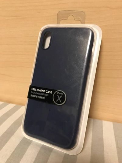 Лот: 23520733. Фото: 1. Чехол для iPhone X тёмно-синий. Чехлы, бамперы