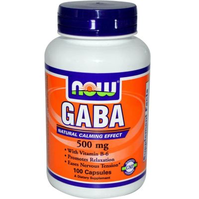 Лот: 4248656. Фото: 1. GABA + B6 от Now (Спортивное питание... Спортивное питание, витамины