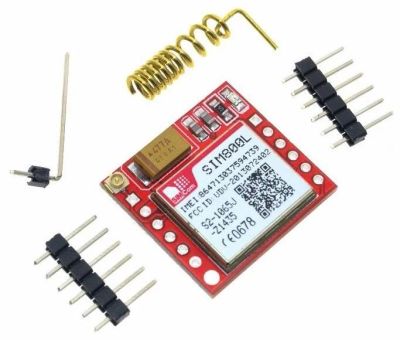 Лот: 10641267. Фото: 1. Модуль GSM/GPRS с антенной SIM800L... Микроконтроллеры