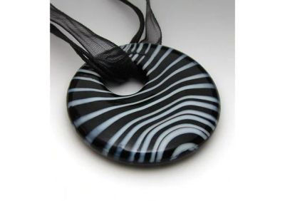 Лот: 4088376. Фото: 1. Кулон Zebra notturna из муранского... Кулоны, подвески