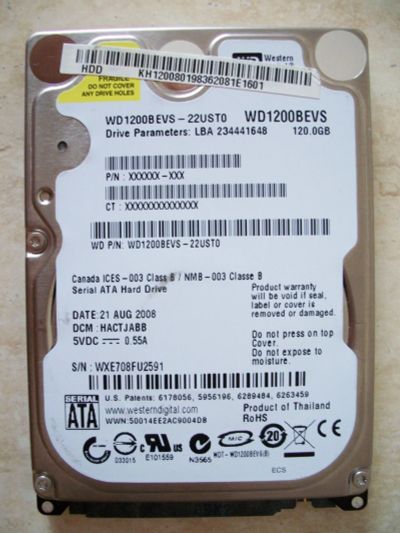 Лот: 24893893. Фото: 1. Внутренний жесткий диск 120 гб... Жёсткие диски (HDD)