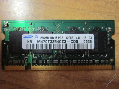Лот: 2170248. Фото: 1. DDR 2 SO-DIMM 256 мб. Оперативная память