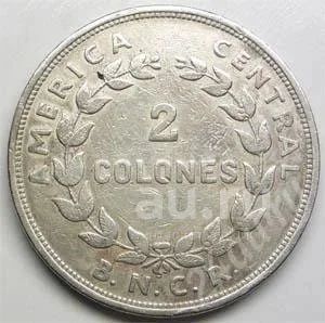 Лот: 18849291. Фото: 1. Коста-Рика. 2 колон 1948г. Большая... Остальные страны