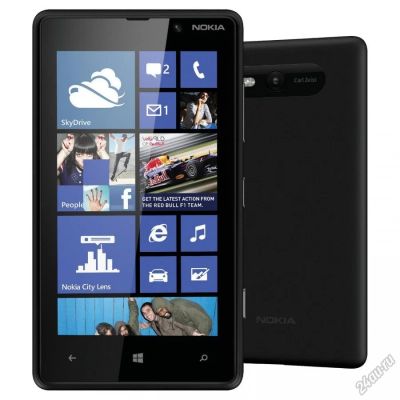 Лот: 5625882. Фото: 1. Продам Черный Nokia Lumia 820... Смартфоны