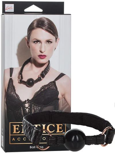 Лот: 22068067. Фото: 1. Кляп Entice Ball Gag – черный. Игрушки