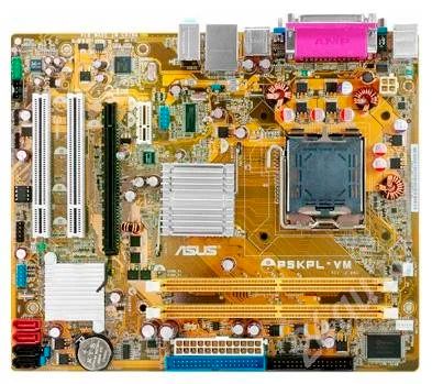 Лот: 160155. Фото: 1. Материнская плата ASUS P5KPL-VM... Материнские платы