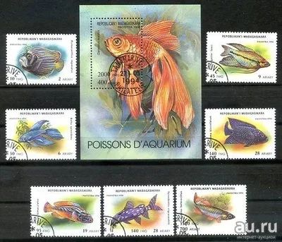 Лот: 12968539. Фото: 1. Блок + полная серия марок Мадагаскара... Марки