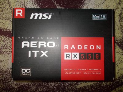 Лот: 11187891. Фото: 1. MSI AMD Radeon RX 550 AERO ITX... Видеокарты