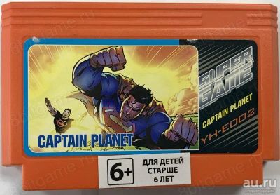 Лот: 13344071. Фото: 1. Captain Planet картридж 8-bit... Игры для консолей