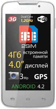 Лот: 4759001. Фото: 1. Explay Alto white. Смартфоны